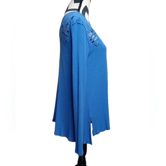 Free People Moonrise Cutout Boho  Long-sleeve Thermal Top - Picture 4 of 14